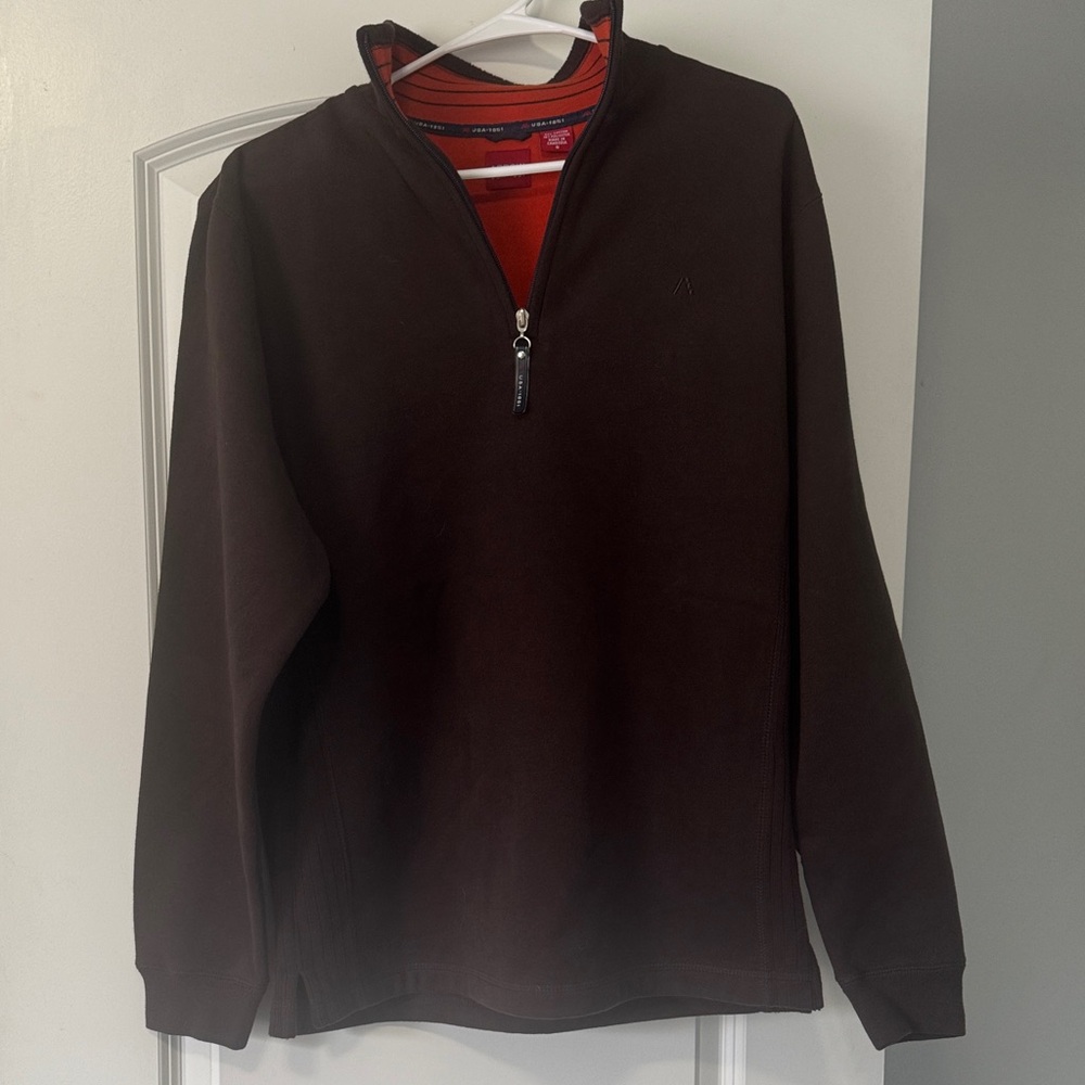 Arrow Men's Dark Brown half Zip Sweater